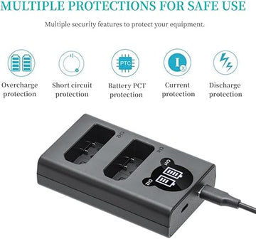 Caisi Dual Charger EL-25 For EN-EL 25 Z30 & Z50 Camera Battery