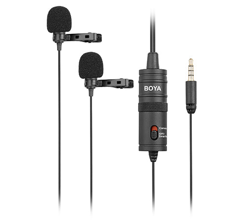 Boya BY-M1DM Dual Lavalier Microphone With 3 Year Warranty