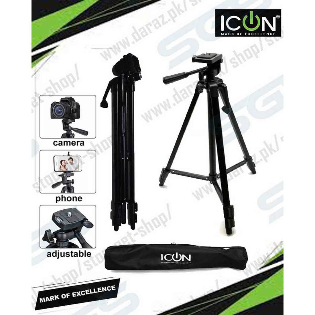 Icon 7864 Tripod For Mobile With free mobile Holder & Shutter Remote